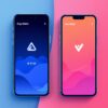 A photograph of two distinct digital wallets